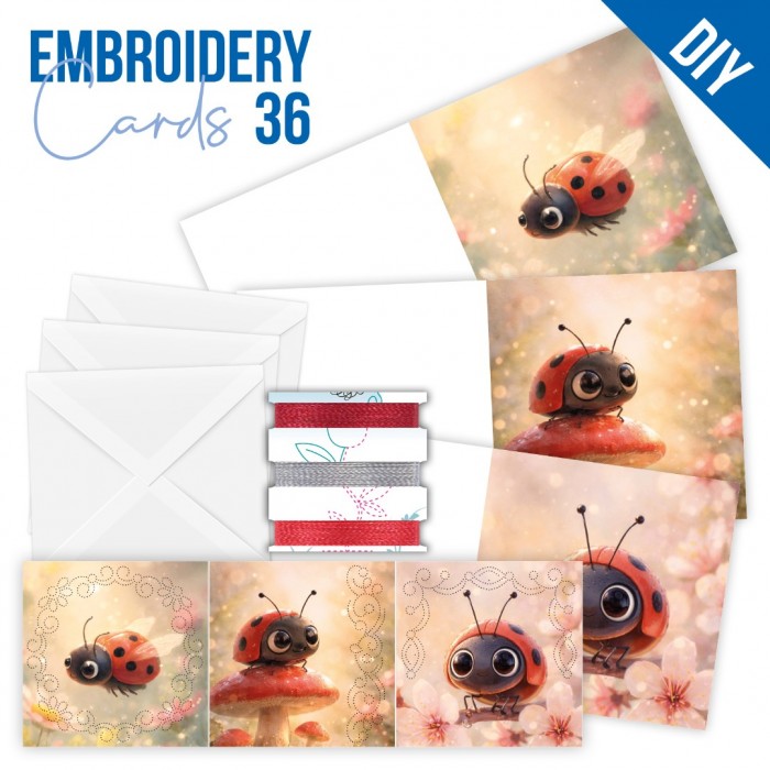 Stitch and Do Cards 36 - Ladybug