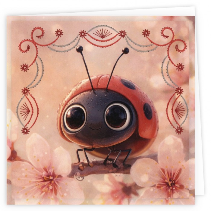 Stitch and Do Cards 36 - Ladybug