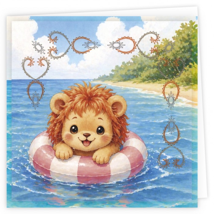 Stitch and Do Cards 38 - Sweet Summer Lion