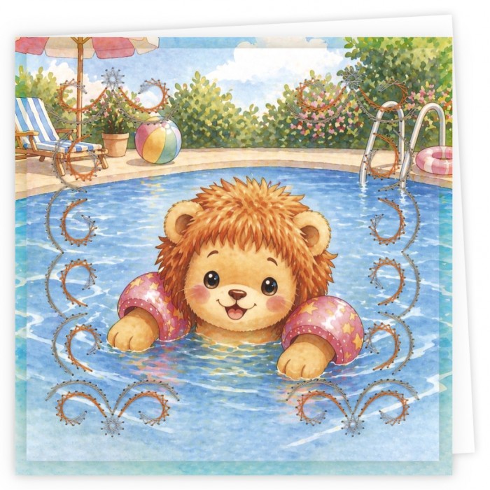 Stitch and Do Cards 38 - Sweet Summer Lion