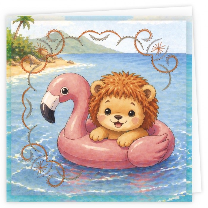 Stitch and Do Cards 38 - Sweet Summer Lion