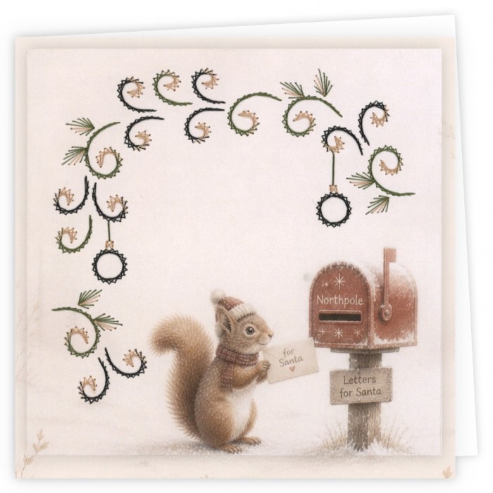 Stitch and Do Cards 40 - Christmas Squirrel