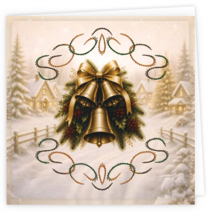 Stitch and Do Cards 41 - Joyful Christmas Bells