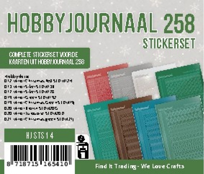 Stickerset Hobbyjournaal 258 (Dies - Berries Beauties - Whimsical Christmas - Festive Forest)