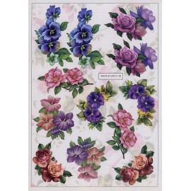 Cutting Sheet - WOC - nr 28 - Vintage Garden Blooms
