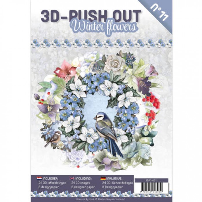 Nr. 11 Winter Bloemen Boek 3D-Push-Out