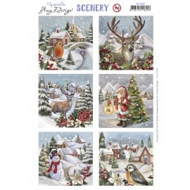 Push Out Scenery - Amy Design - From Santa with Love - Christmas Bird Square