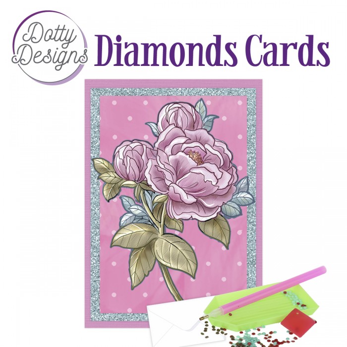Dotty Designs Diamond Cards - Old Pink Peony
