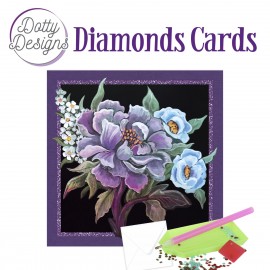 Dotty Designs Diamond Cards - Purple Peonie