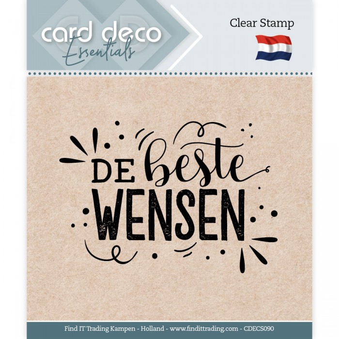 Card Deco Essentials - Clear Stamps - De beste wensen 