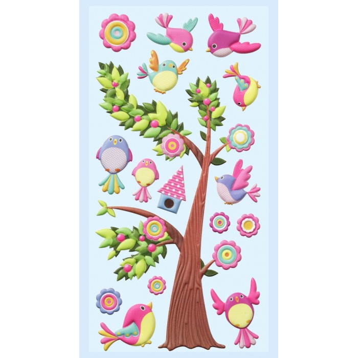 SOFTY-Stickers Vogels 
