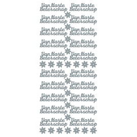 Sticker Van harte beterschap zilver (x10)