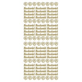 Sticker Bedankt Gold (x10)