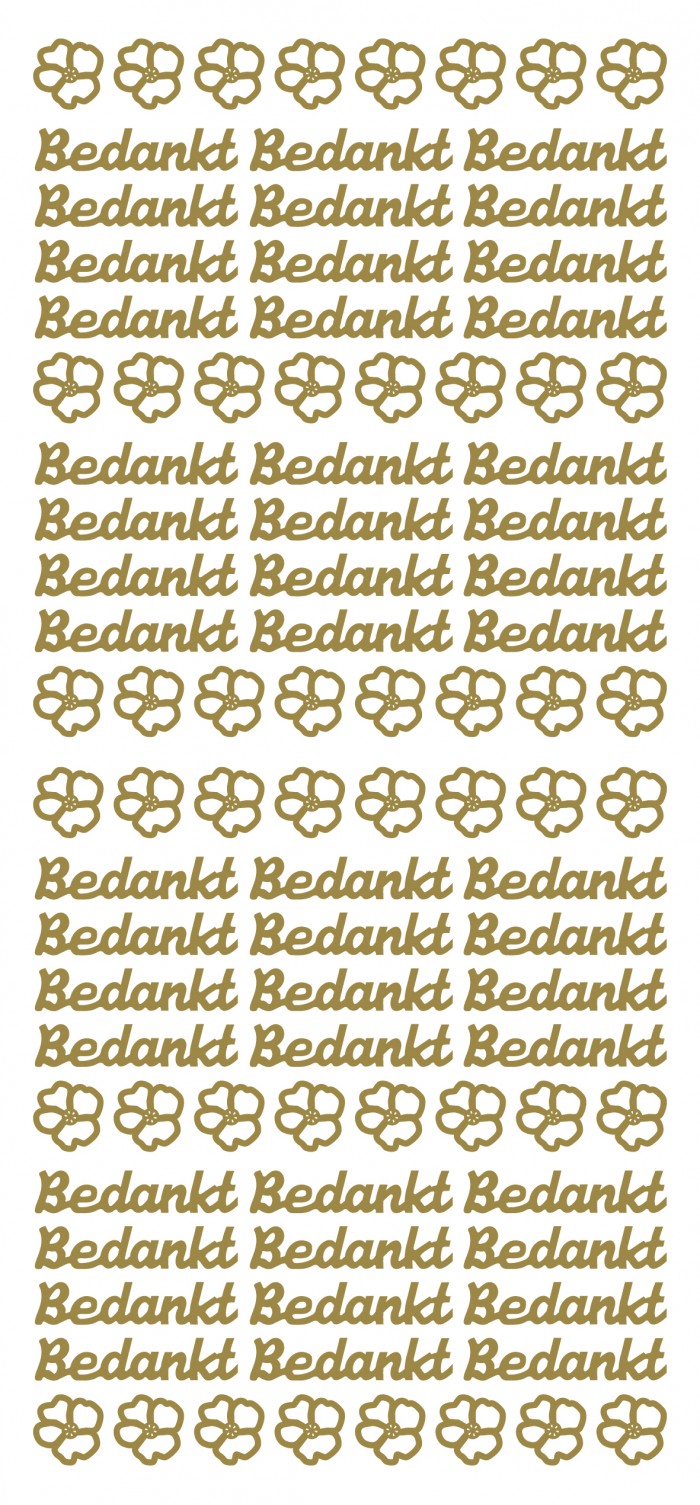 Sticker Bedankt Gold (x10)