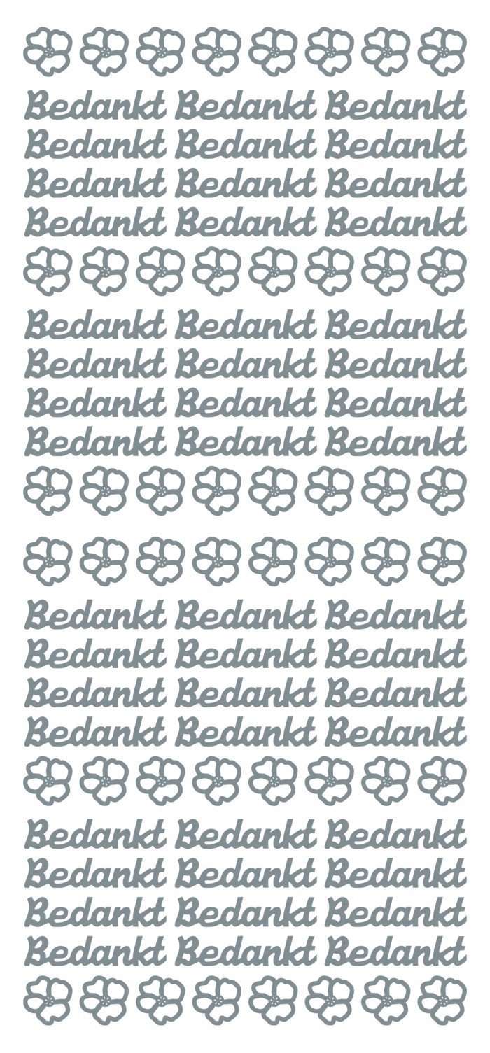 Sticker Bedankt Silver (x10)