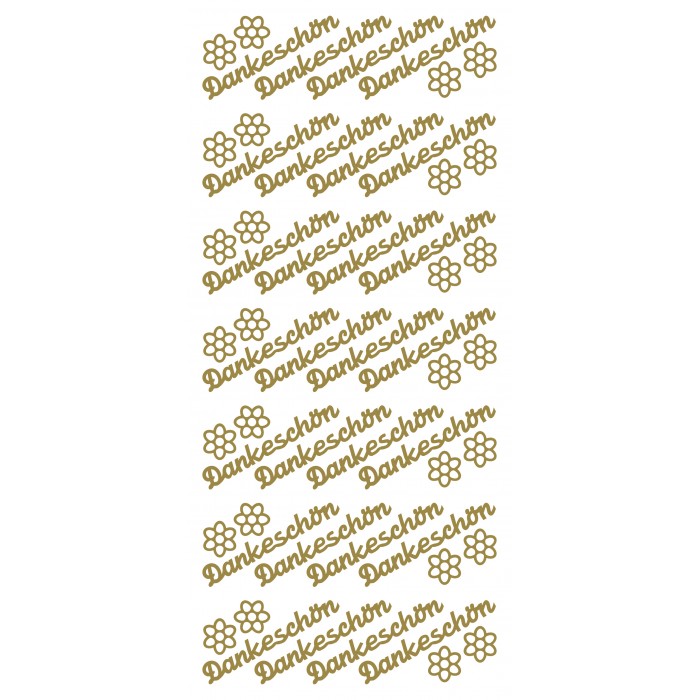 Sticker Dankeschön Gold (x10)