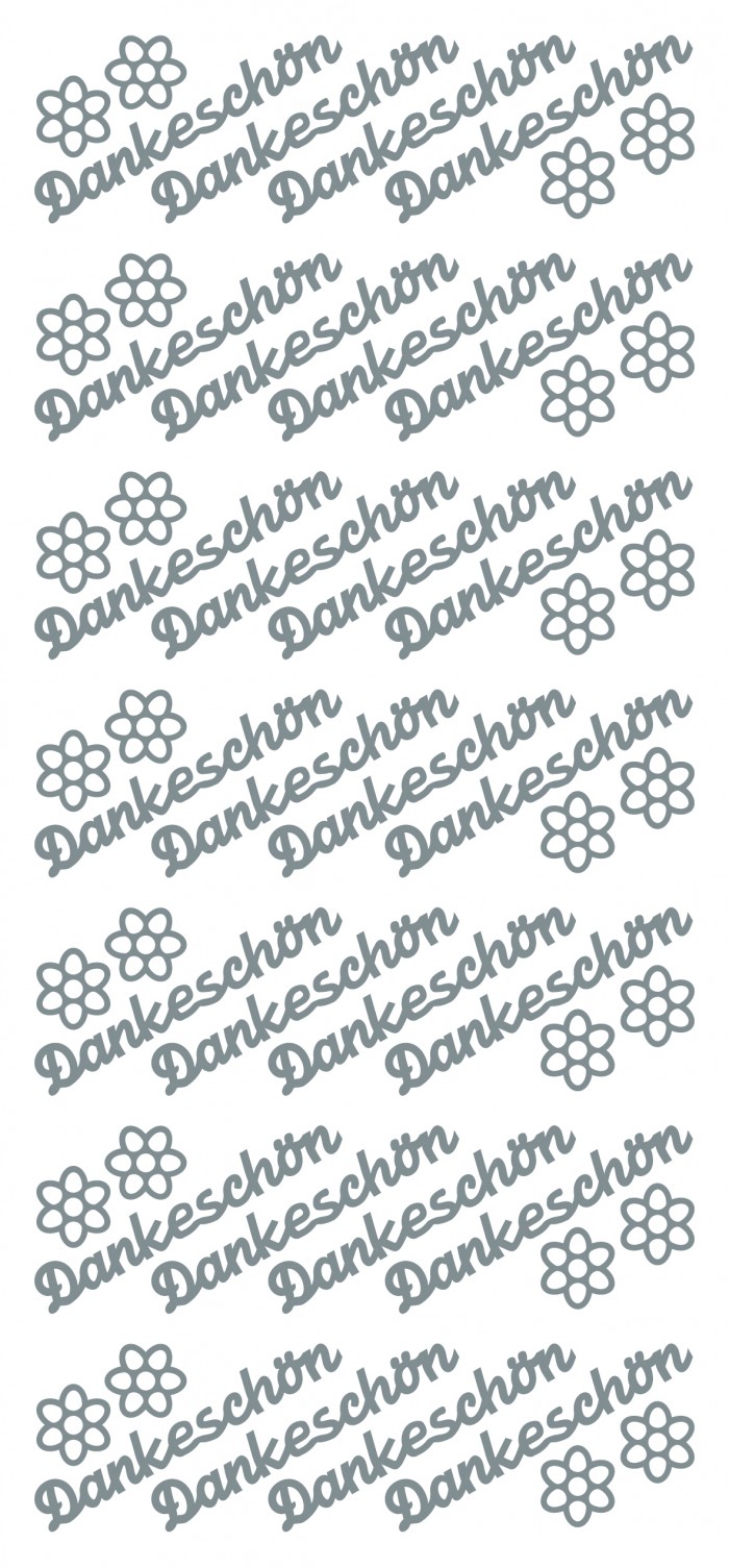 Sticker Dankeschön Silver (x10)