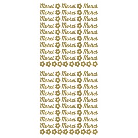 Sticker Merci Gold (x10)