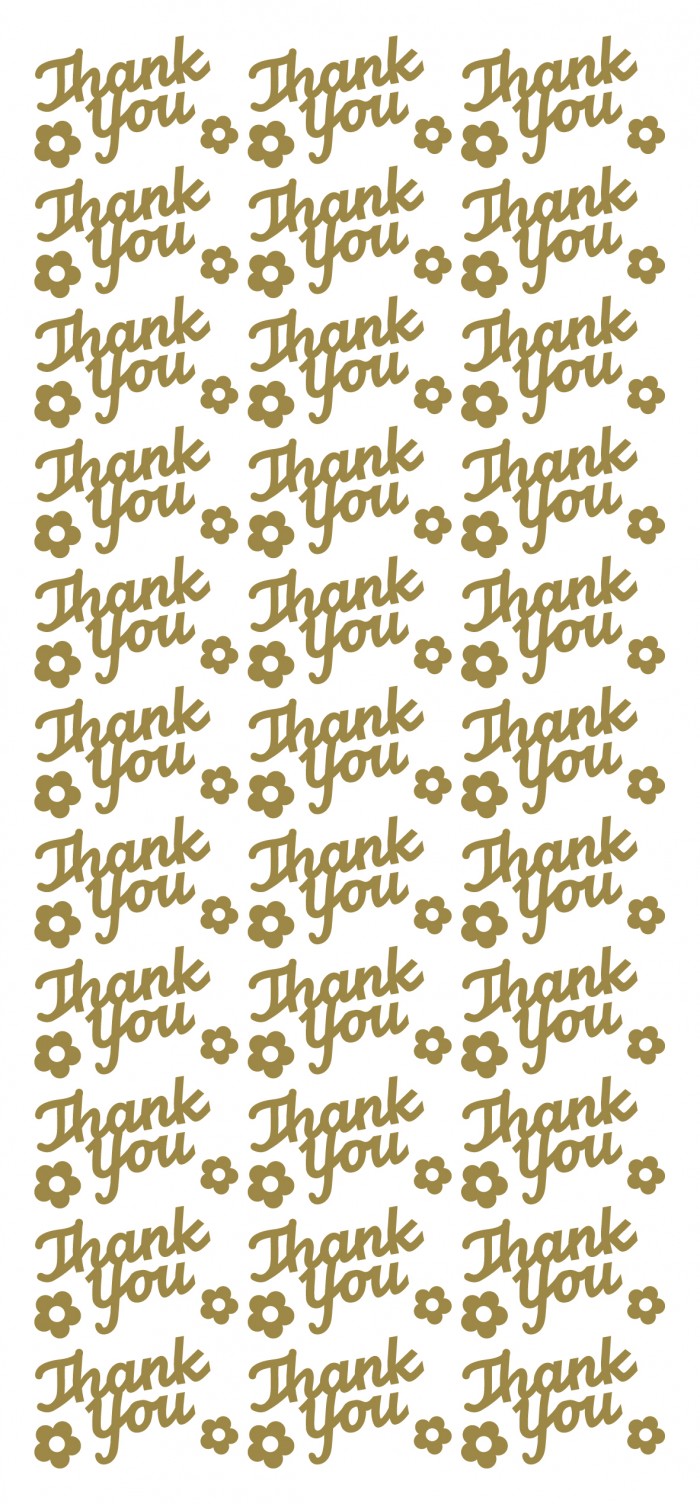 Sticker Thank You Gold (x10)