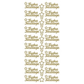 Sticker Frohe Festtage Gold (x10)