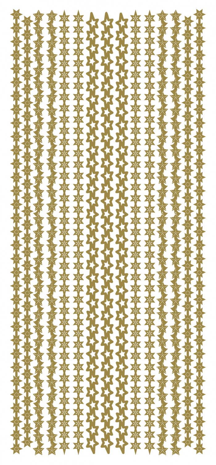 Sticker sterren randen goud (x10)