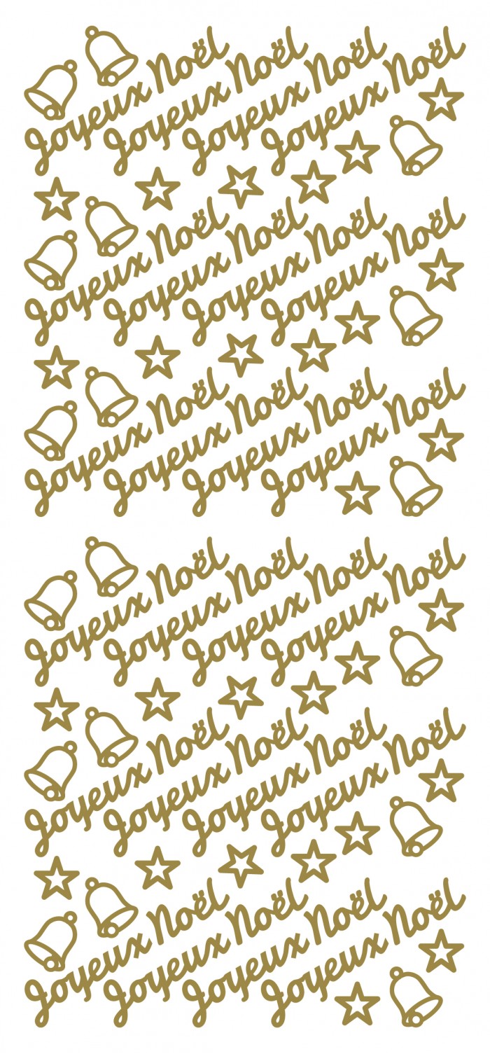 Sticker Joyeux Noel Gold (x10)