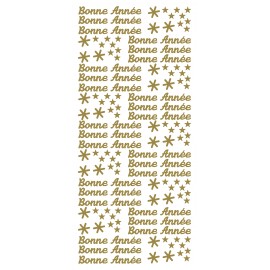 Sticker Bonne Annee Gold (x10)