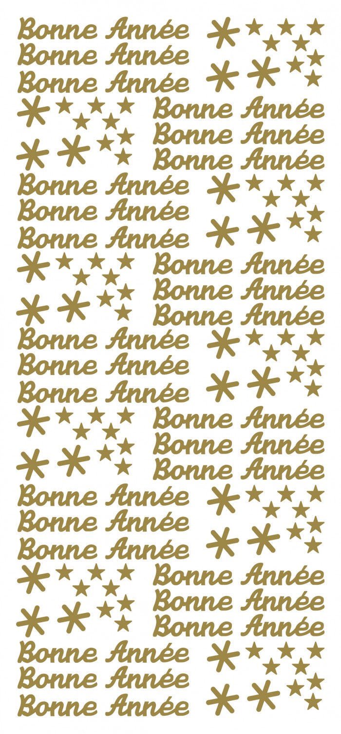 Sticker Bonne Annee Gold (x10)