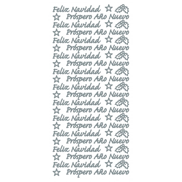 Sticker Feliz Navidad Prospero Silver (x10)