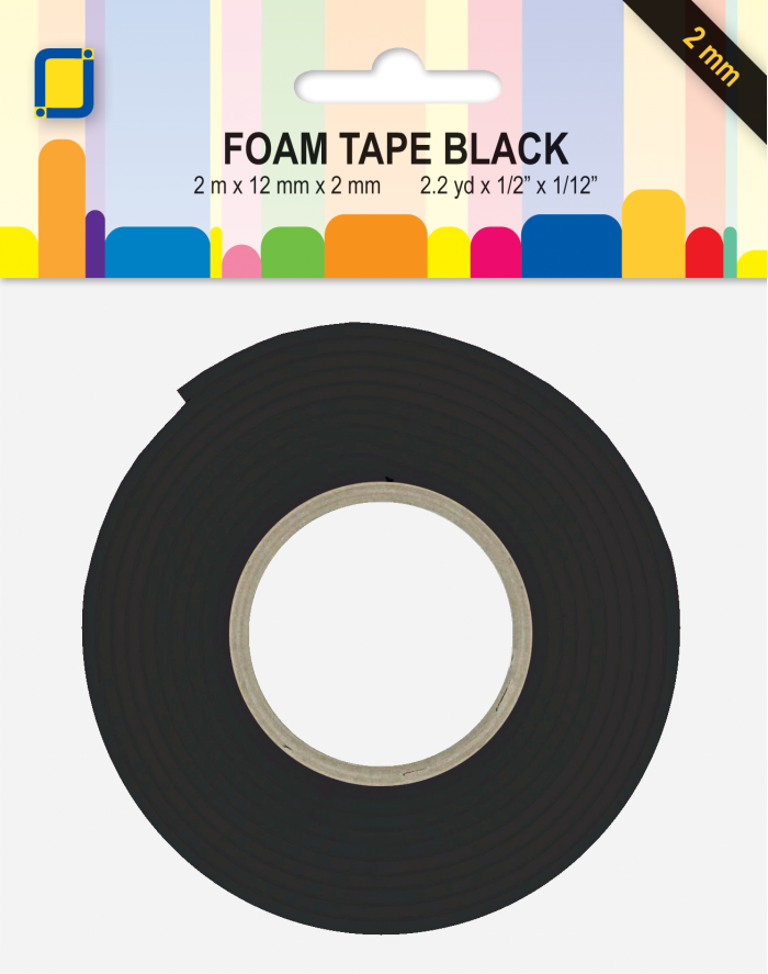 3D Foam Tape Rol Zwart 2 mm (x10)