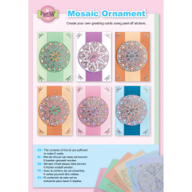 Mozaiek Kaarten set pastel kleuren