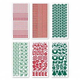 Peel-off stickers 6-pack Kerst