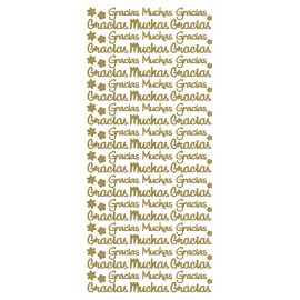 Sticker Gracias muchas Gold (x10)