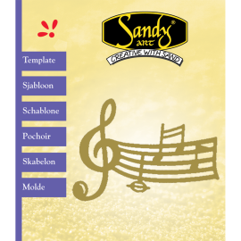 Sandy Art® Sjabloon Muziekbalk