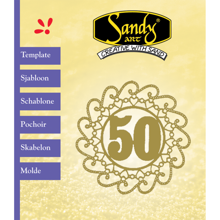 Sandy Art® Sjabloon Jubileum 50