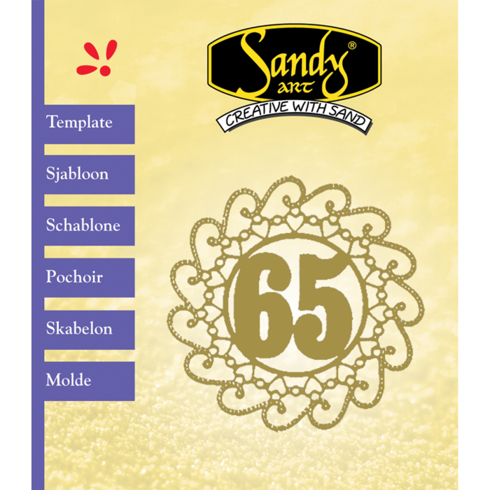 Sandy Art® Sjabloon Jubileum 65