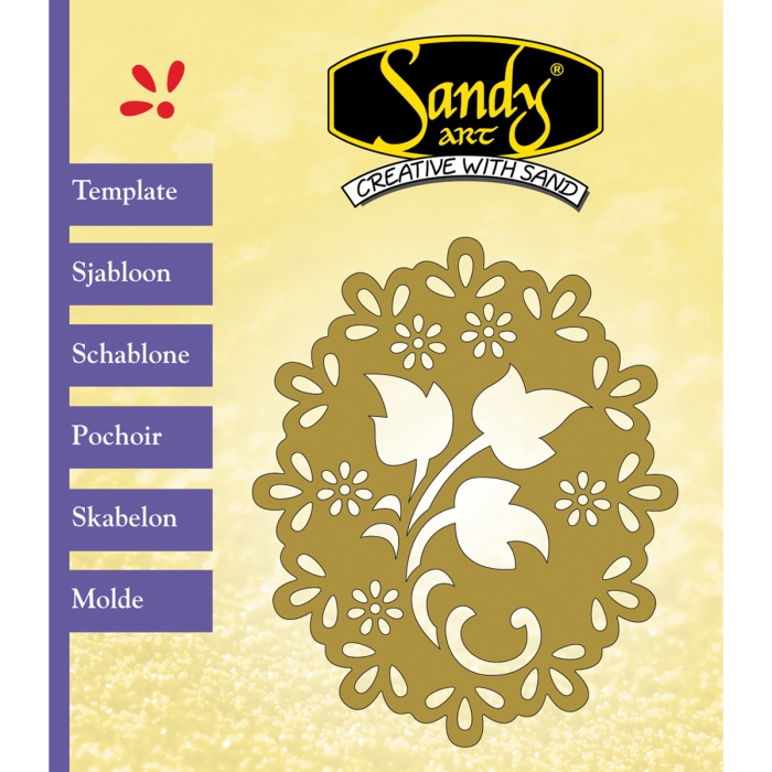 Sandy Art® Sjabloon Kader Bladeren
