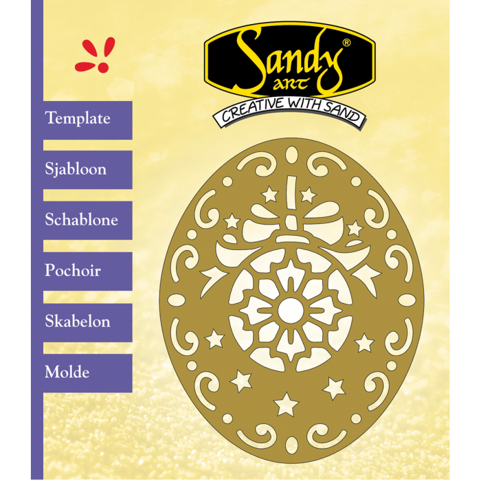 Sandy Art® Sjabloon Kader Kerstbal