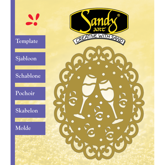 Sandy Art® Sjabloon Champagne Glazen
