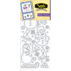 Sandy Art® Sticky Stickers Sneeuwpoppen