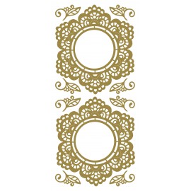 Sticker Lace ornament Goud (x10)