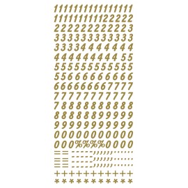 Sticker Numbers Gold (x10)