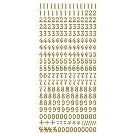 Sticker getallen goud (x10)