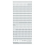 Sticker getallen zilver (x10)