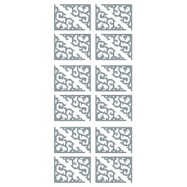 Sticker Classic corners Silver (x10)