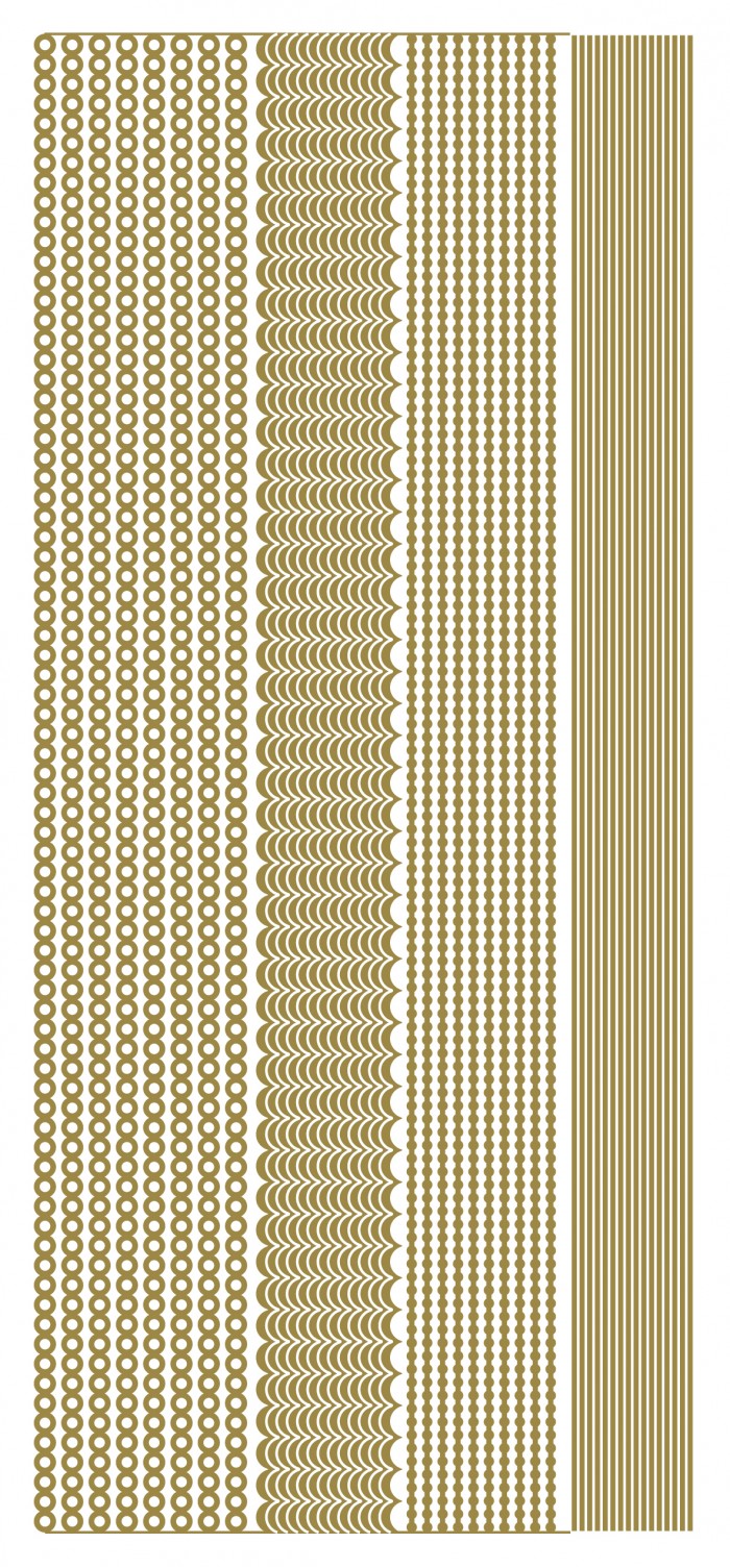 Sticker Dunne lijnen goud (x10) 