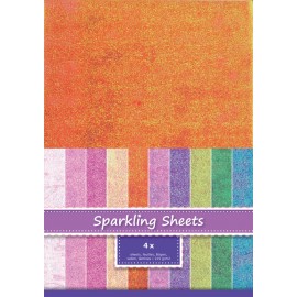 Sparkling Sheets Tangerine 4 sheets A4