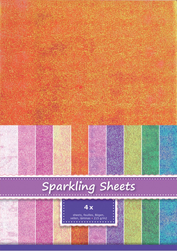 Sparkling Sheets Tangerine 4 sheets A4