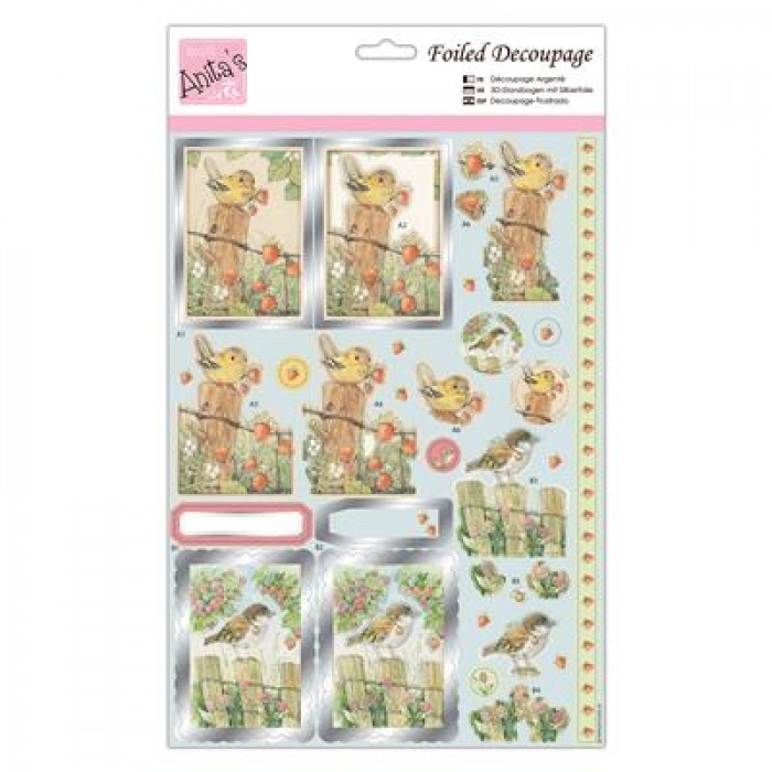 Foiled Decoupage - Spring Birds