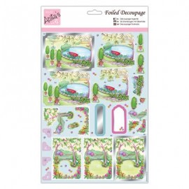 Foiled Decoupage - Relax in the Garden